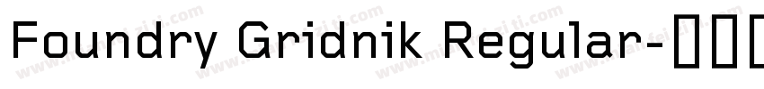 Foundry Gridnik Regular字体转换